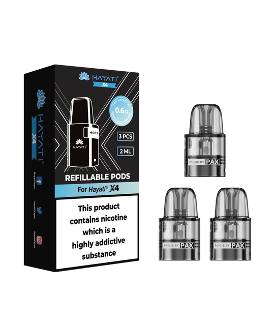 Hayati X4 Refillable Replacement Pods - Pack of 3