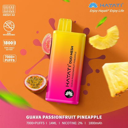 Hayati Duo Mesh 7000 Puffs Disposable Vape Bar Pod Kit #Simbavapes#